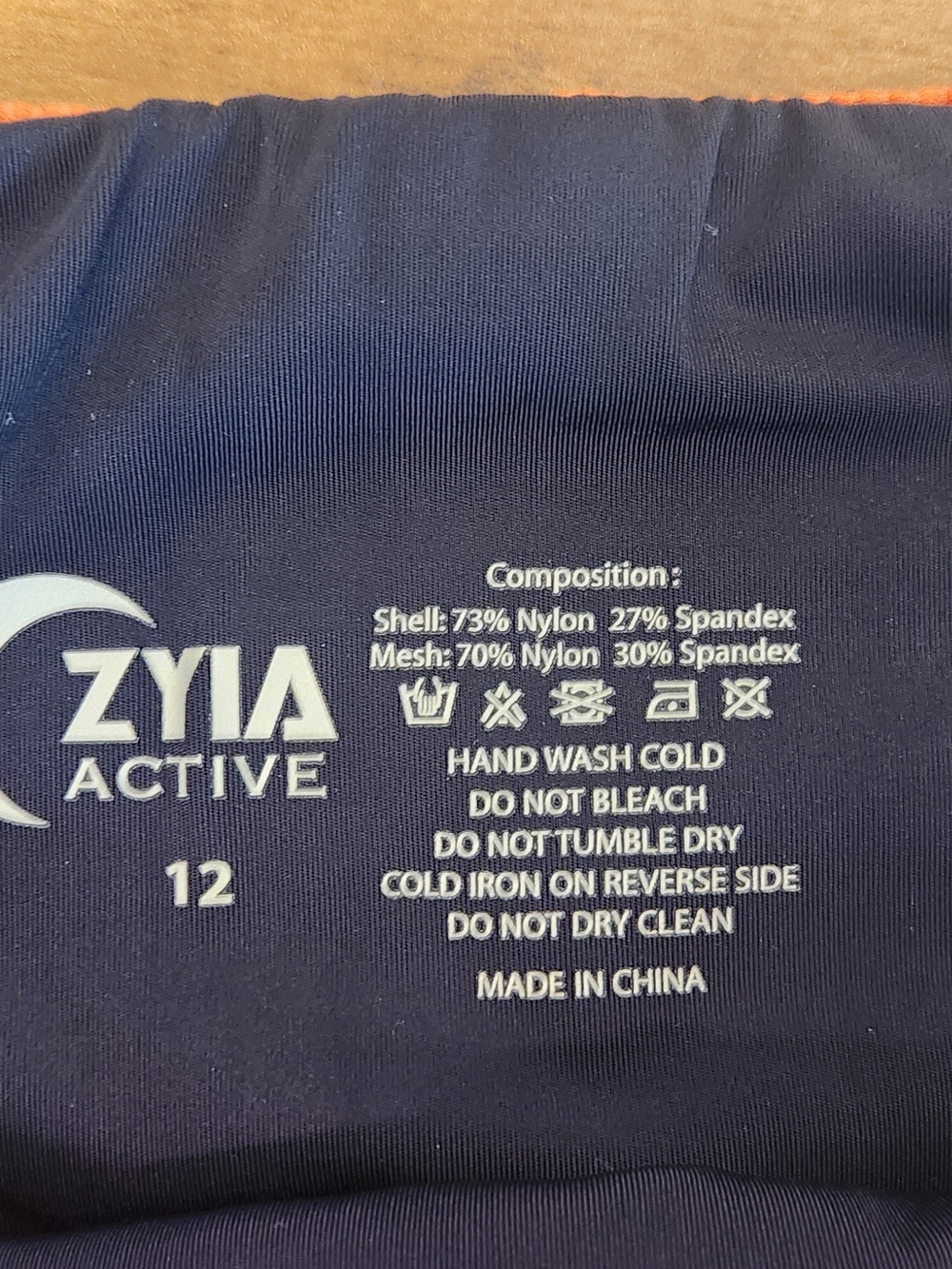 Zyia Burnt Orange Ribbed premium 7/8 leggings - Picture 4 of 5